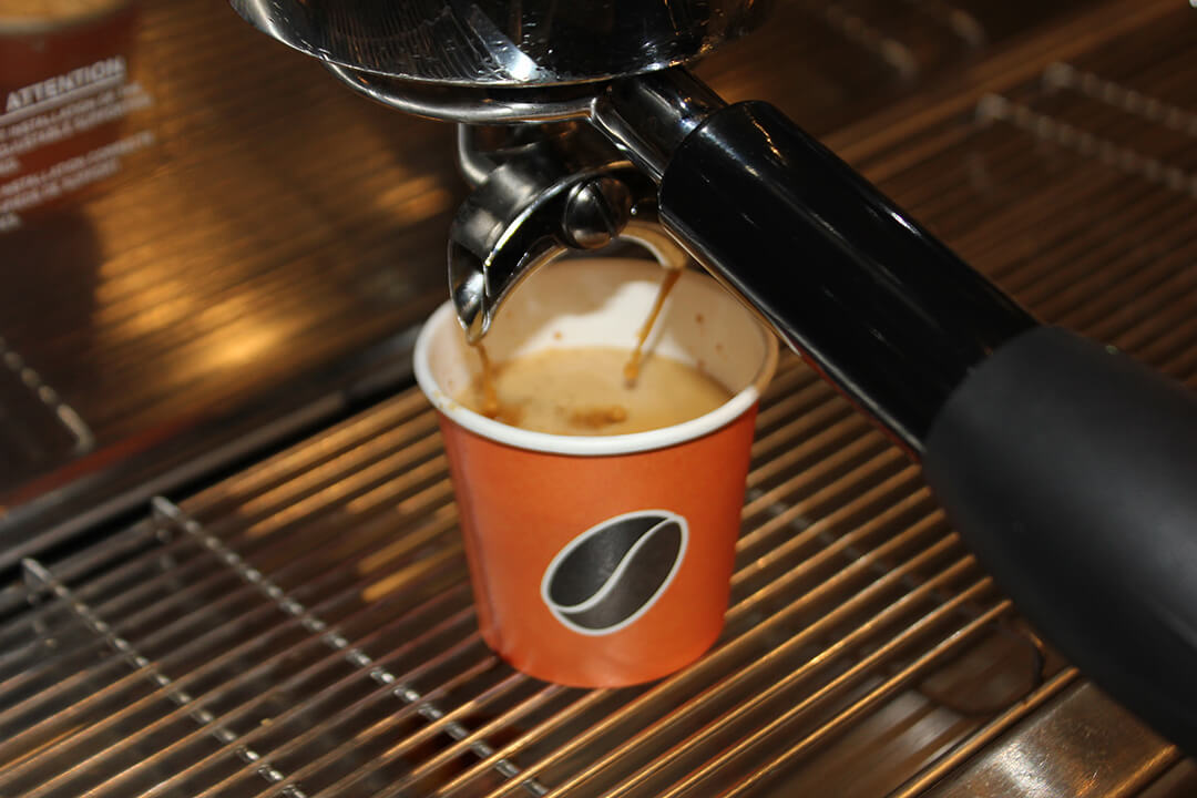 Espresso Being Made